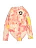 Justice Tie-dye Pink Orange Rash Guard Size 10 - photo 1