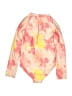 Justice Tie-dye Pink Orange Rash Guard Size 10 - photo 2