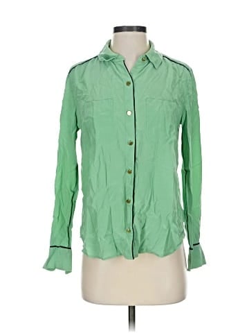 Juicy Couture Long Sleeve Silk Top (view 1)
