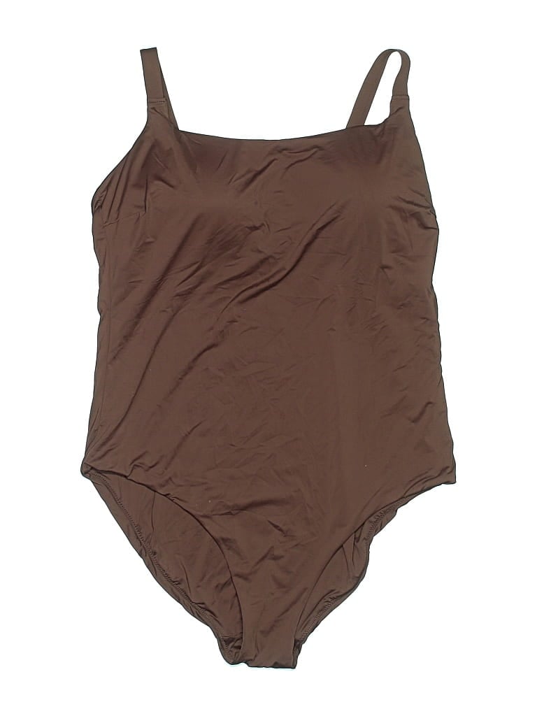 Pre-owned Knix One Piece Swimsuit In Brown