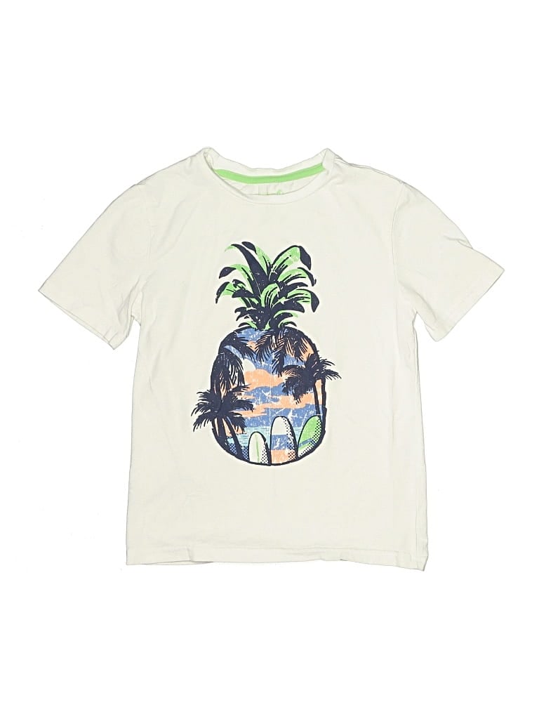 Pre-owned Caribbean Joe Kids' Short Sleeve T-shirt In White