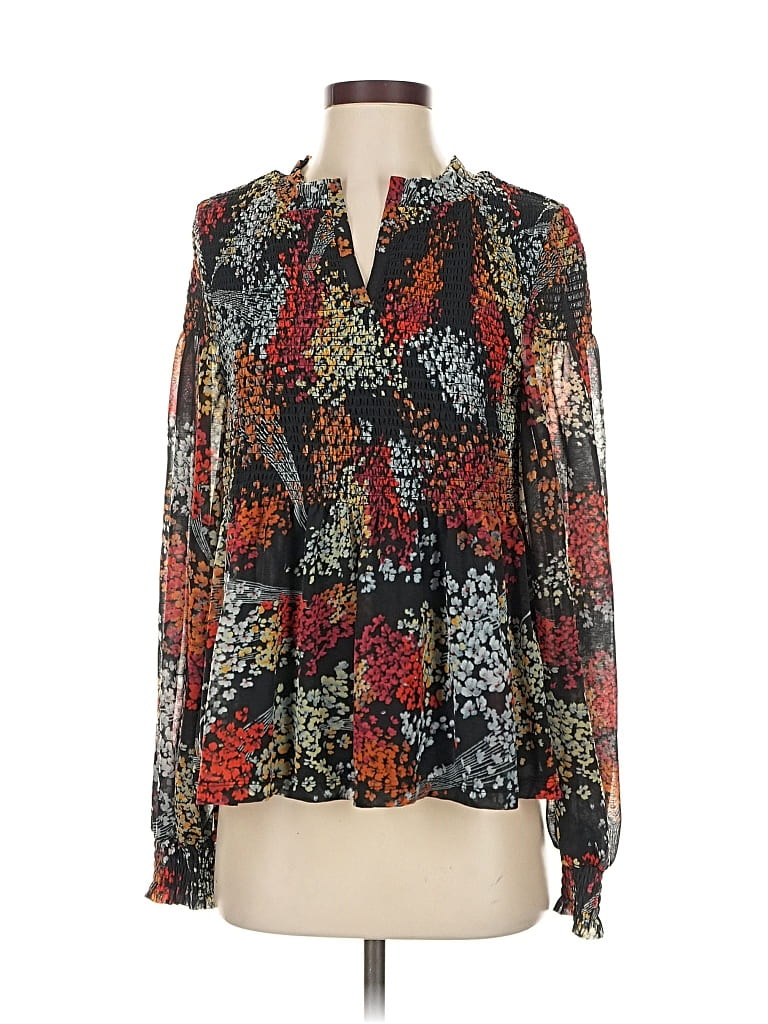 Pre-owned Akemi + Kin Long Sleeve Blouse In Black