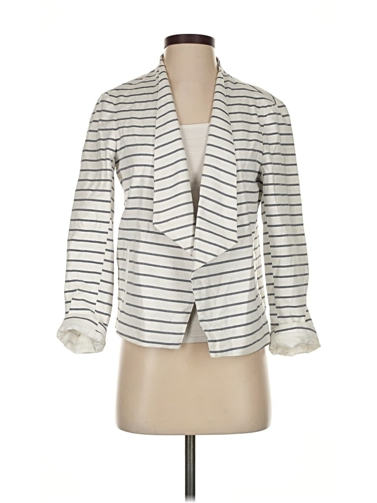 Pre-owned Ann Taylor Factory Blazer Jacket In White
