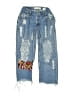 Levi's 100% Cotton Floral Blue Jeans Size 10 - photo 1