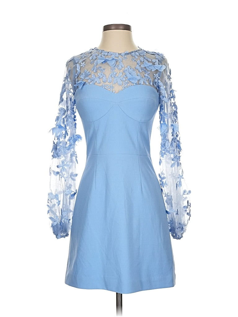 Pre-owned Dress The Population Cocktail Dress In Blue