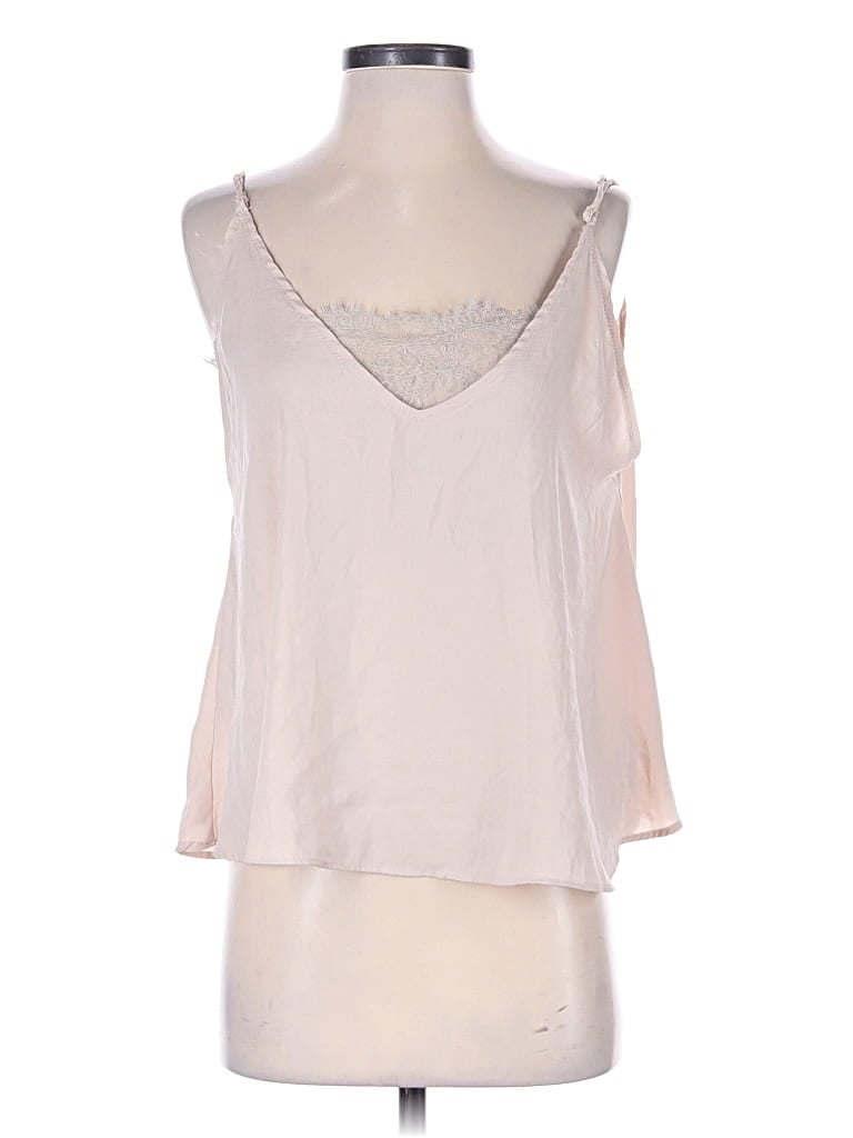Pre-owned Intimately By Free People Tank Top Ivory Plunge Neckline Tops In White