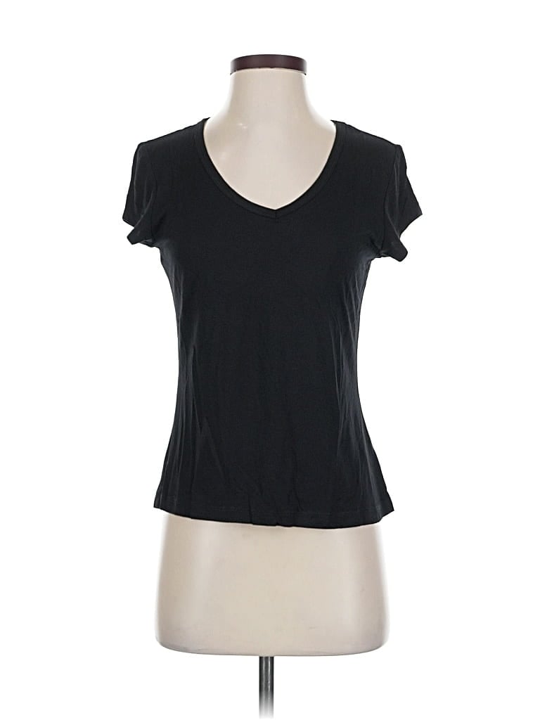 TAHARI Pre-owned Short Sleeve T-shirt In Black