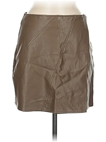 She + Sky Faux Leather Skirt (view 1)