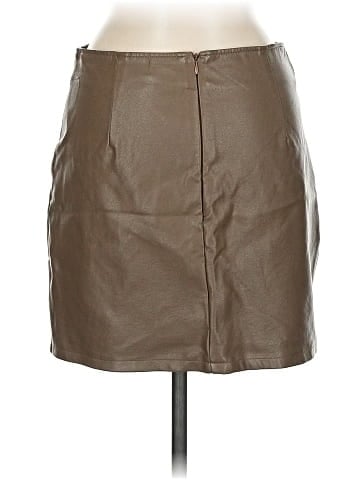 She + Sky Faux Leather Skirt (view 2)