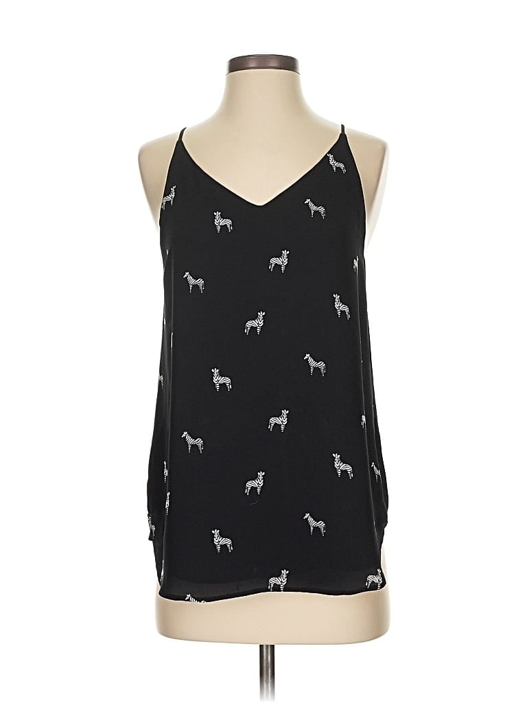 Pre-owned Ann Taylor Loft Sleeveless Blouse In Black