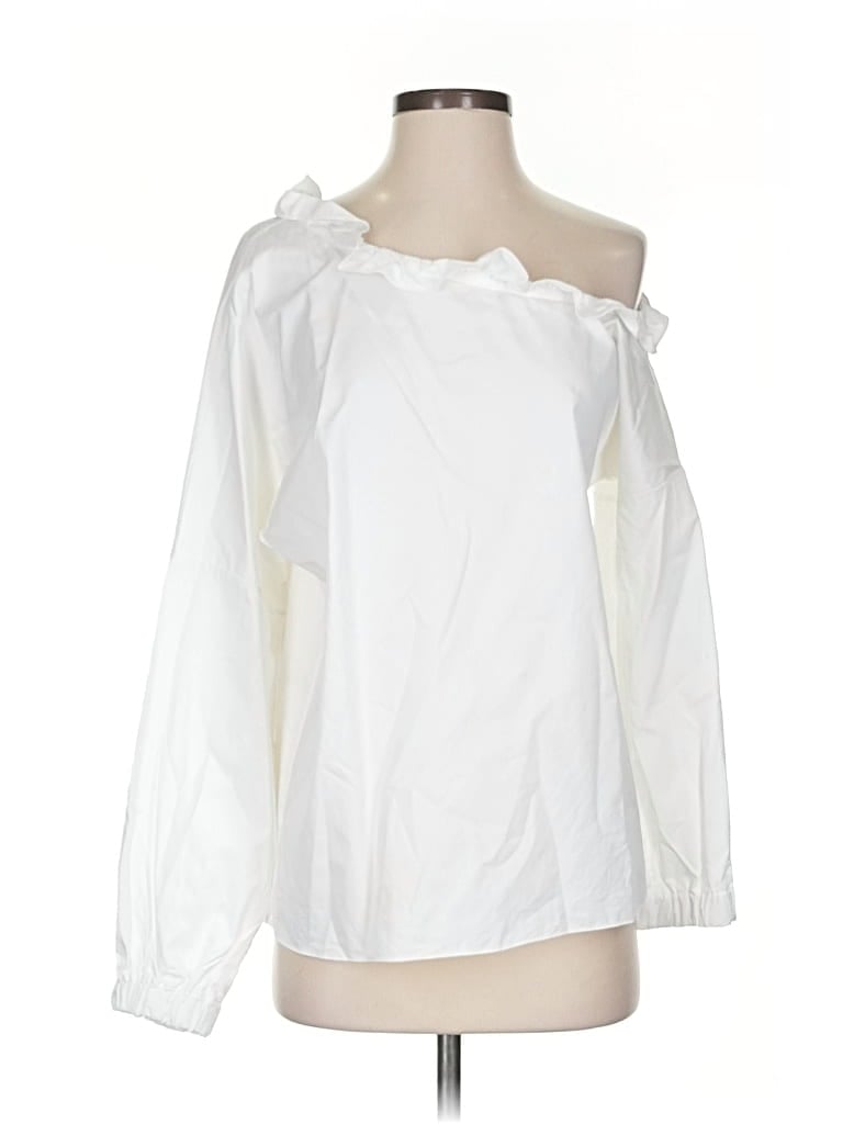 Pre-owned Tibi 3/4 Sleeve Blouse In White