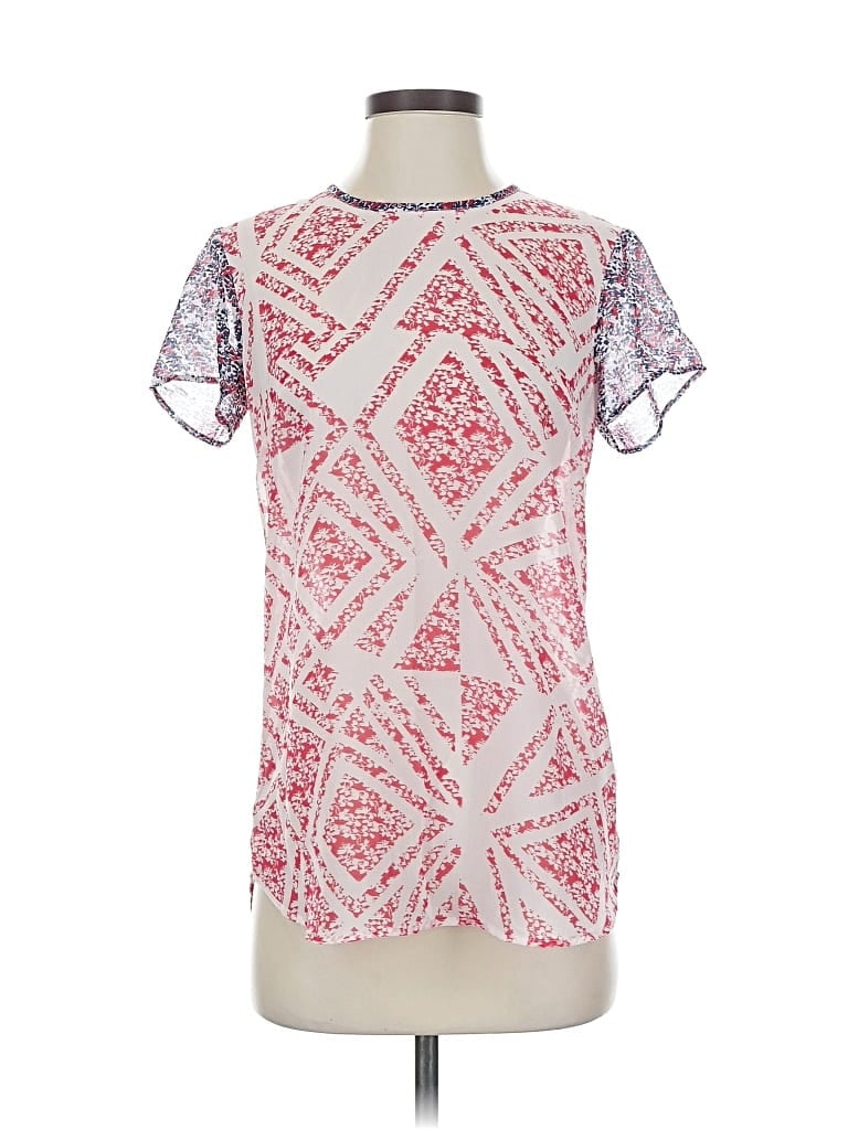 Pre-owned Cabi Short Sleeve Blouse In Pink