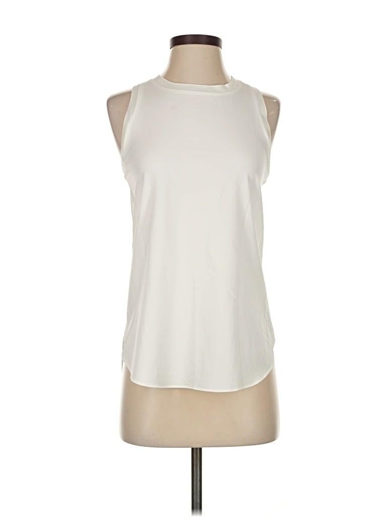 Br Standard Sleeveless Top Ivory Halter Neckline Tops In Multi