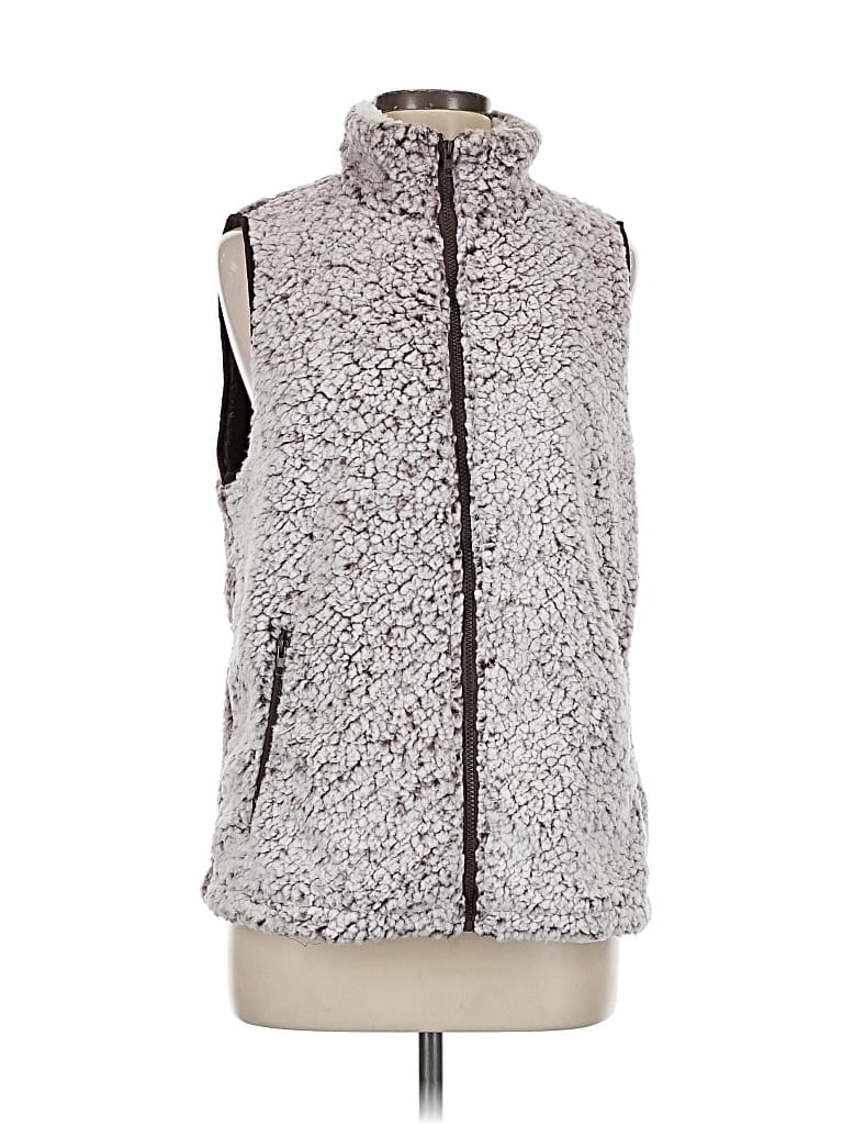 Pre-owned Zesica Faux Fur Vest In Gray