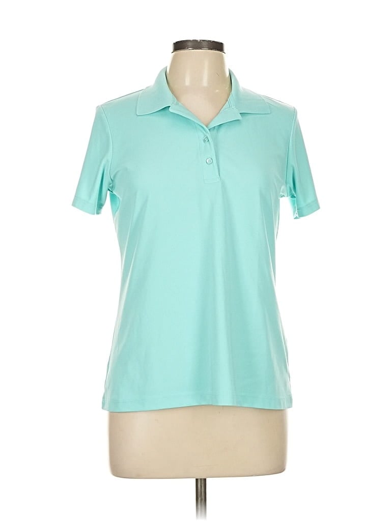 Pre-owned Greg Norman Short Sleeve Polo Shirt In Blue