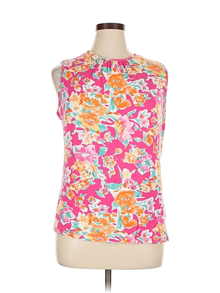 Pre-owned Chaps Sleeveless Blouse In Pink