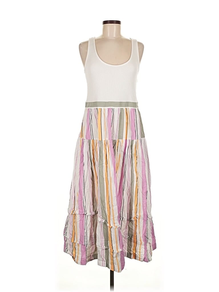 Pre-owned Ann Taylor Loft Casual Dress In White