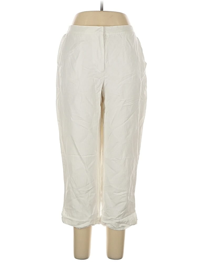 Pre-owned Ruby Rd. Linen Pants In White