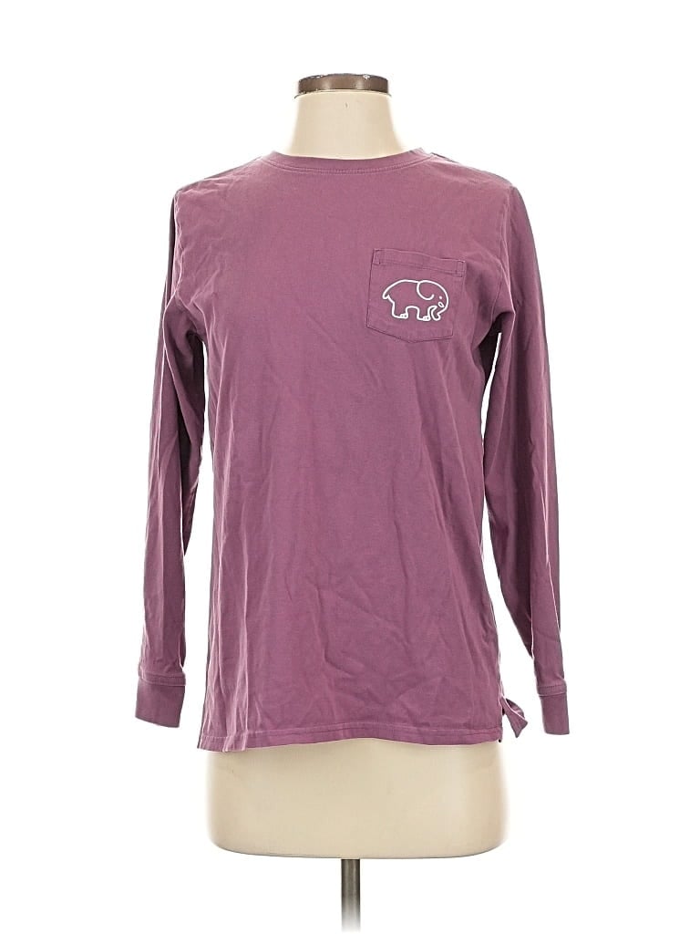 Pre-owned Ivory Ella Long Sleeve T-shirt In Burgundy