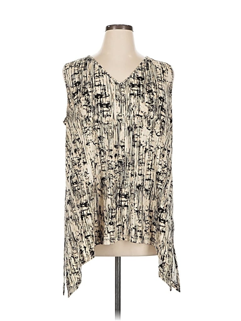 Pre-owned Catherines Sleeveless Blouse In White