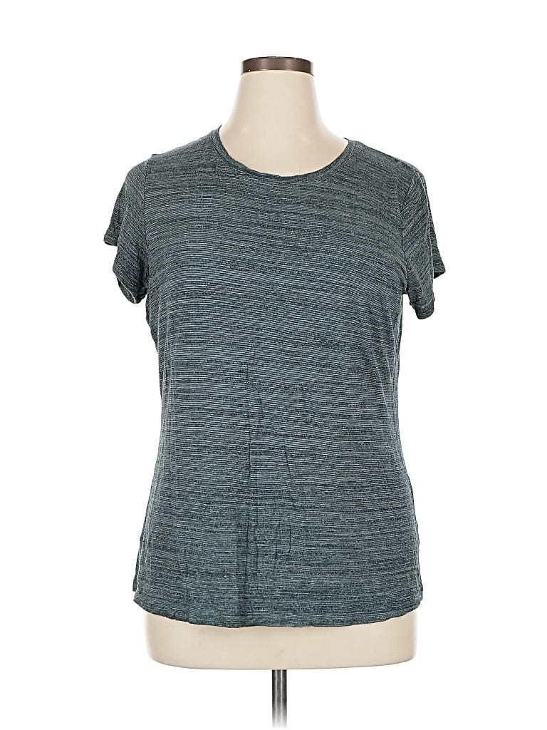 Pre-owned Apt. 9 Short Sleeve Top Gray Crew Neck Tops