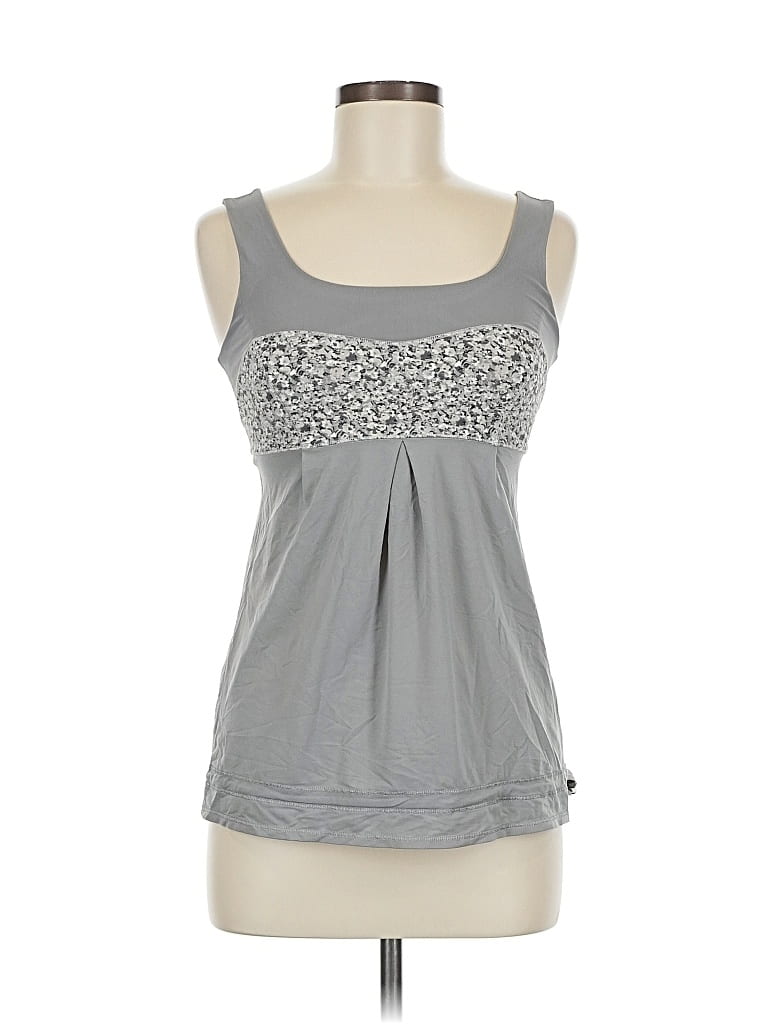 Pre-owned Lululemon Athletica Tank Top Gray Strapless Neckline Tops