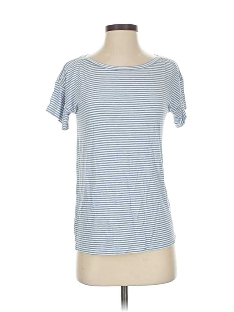 Pre-owned Ann Taylor Loft Short Sleeve T-shirt In Blue