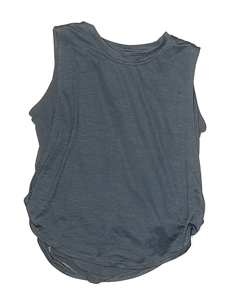 Pre-owned Athleta Girl Kids' Sleeveless T-shirt In Gray