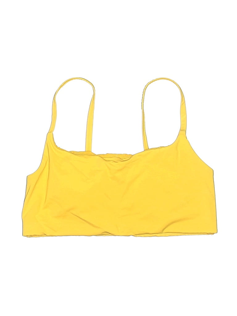 Pre-owned Athleta Swimsuit Top Yellow Swimwear