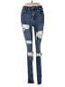 Topshop Hearts Blue Jeans Size 26 waist - photo 1