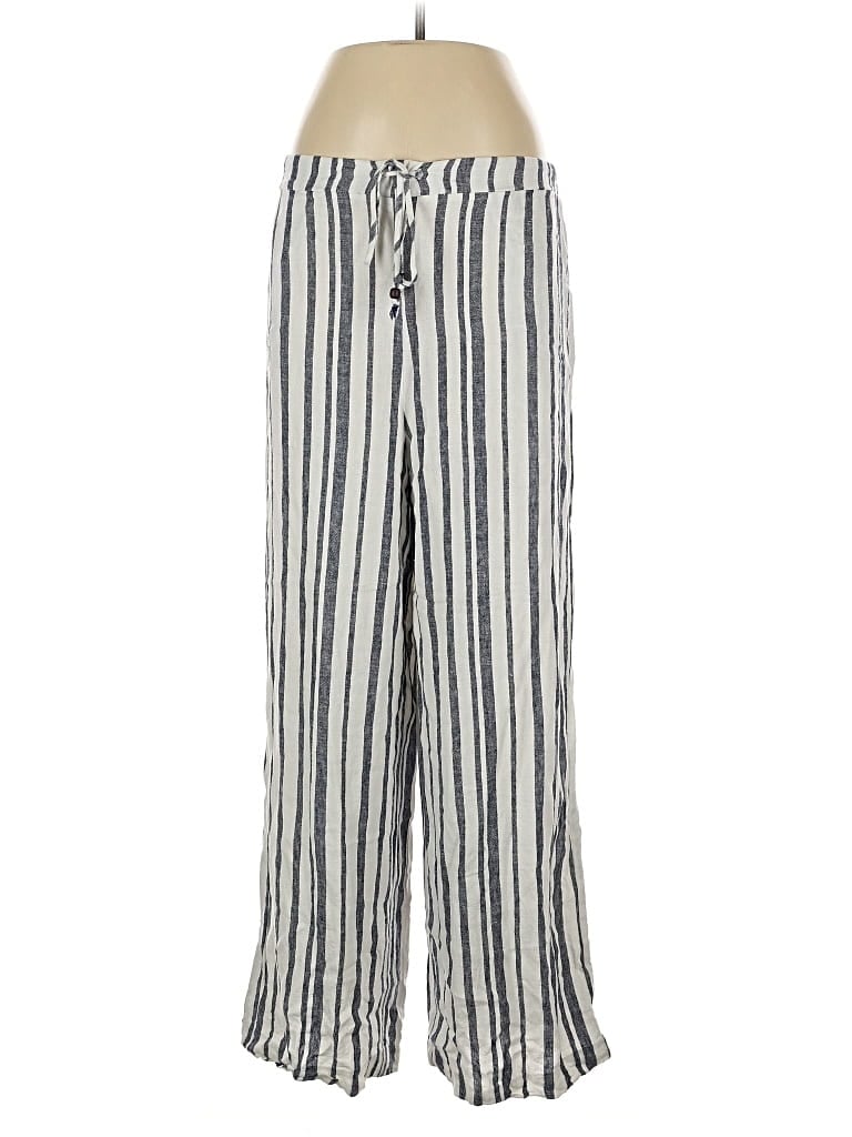 Pre-owned Versona Linen Pants In Silver