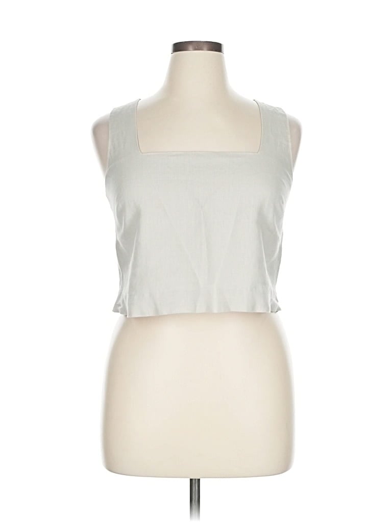 Pre-owned Abercrombie & Fitch Tank Top Silver Halter Neckline Tops