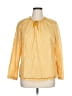 Talbots 100% Cotton Yellow Long Sleeve Blouse Size XL - photo 1