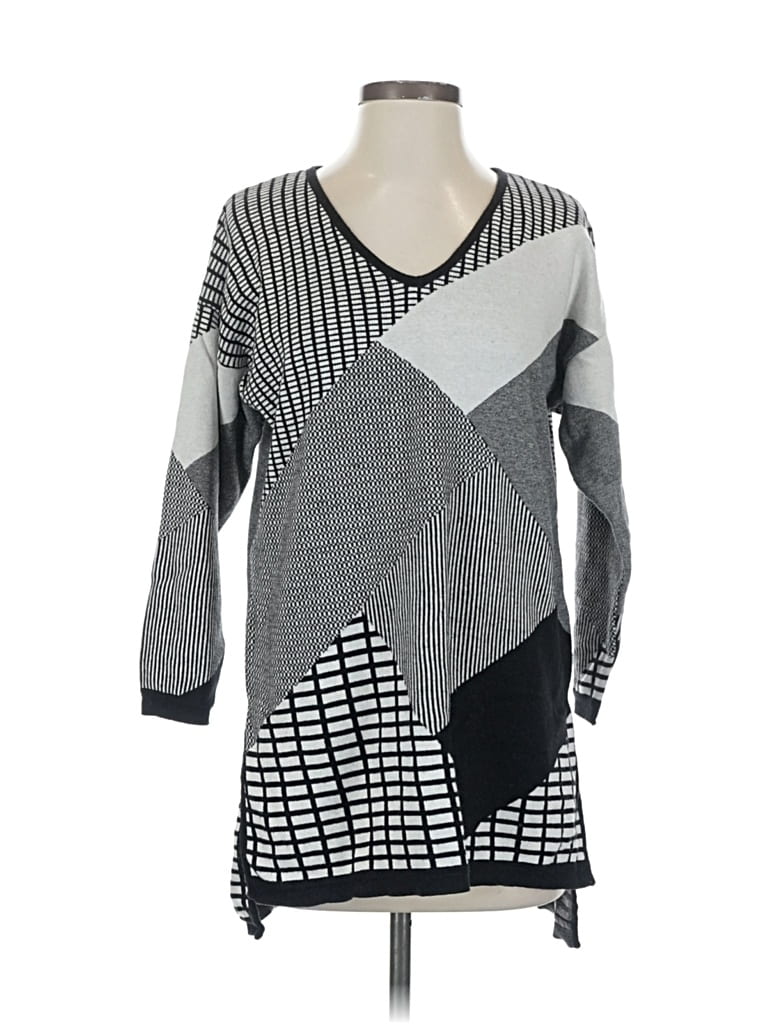 Pre-owned Dana Buchman Pullover Sweater In Gray