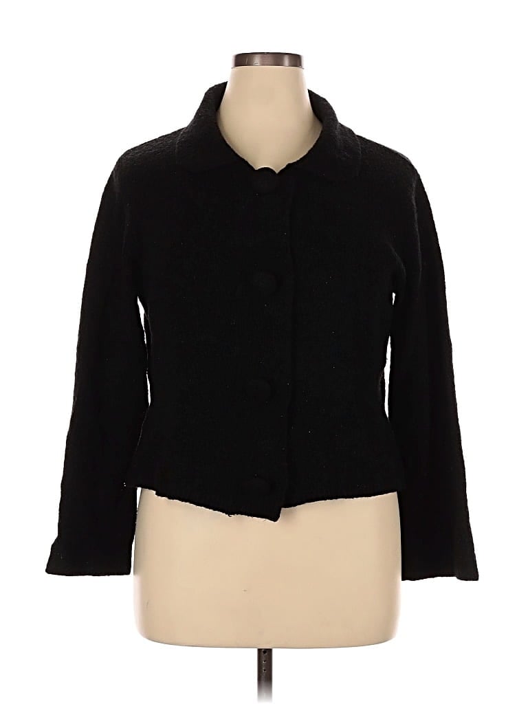 Pre-owned Relativity Cardigan Sweater In Black