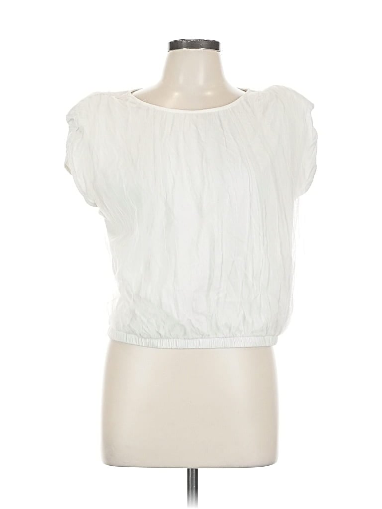 EXPRESS Pre-owned Short Sleeve Blouse In White