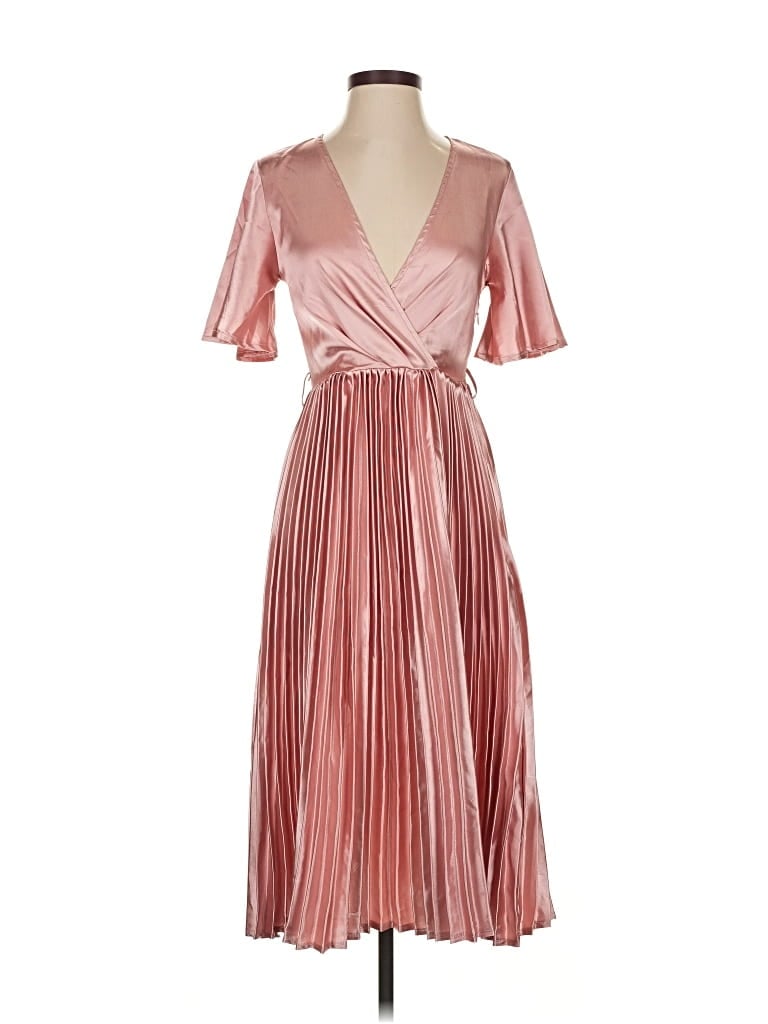 Pre-owned Prettylittlething Cocktail Dress In Pink
