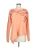 Sundance 100% Cotton Floral Orange Pullover Sweater Size M - photo 1