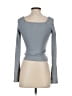 Madewell Gray Long Sleeve Top Size XXS - photo 2