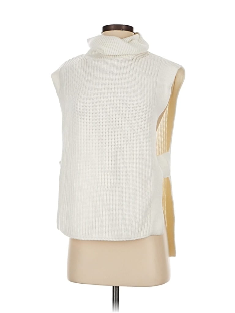 Pre-owned L'academie Los Angeles Sweater Vest In White