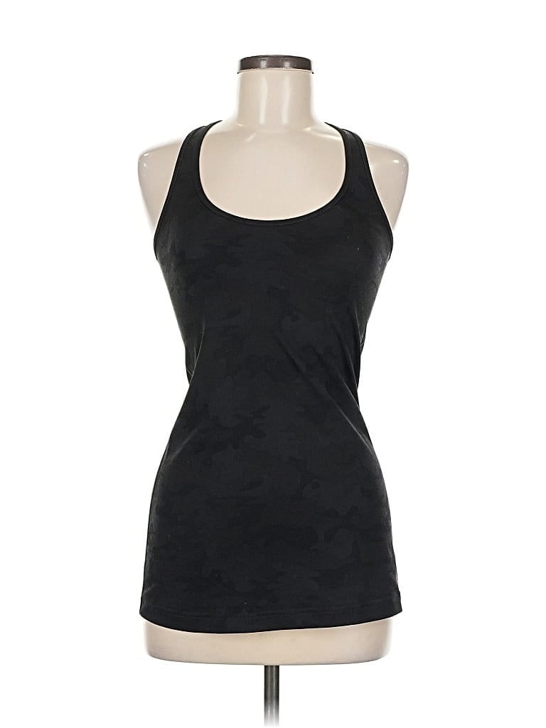 Pre-owned Lululemon Athletica Tank Top Black Scoop Neck Tops