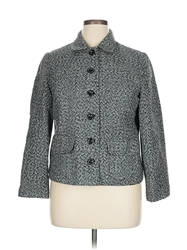 Pre-owned Croft & Barrow Blazer Jacket In Gray