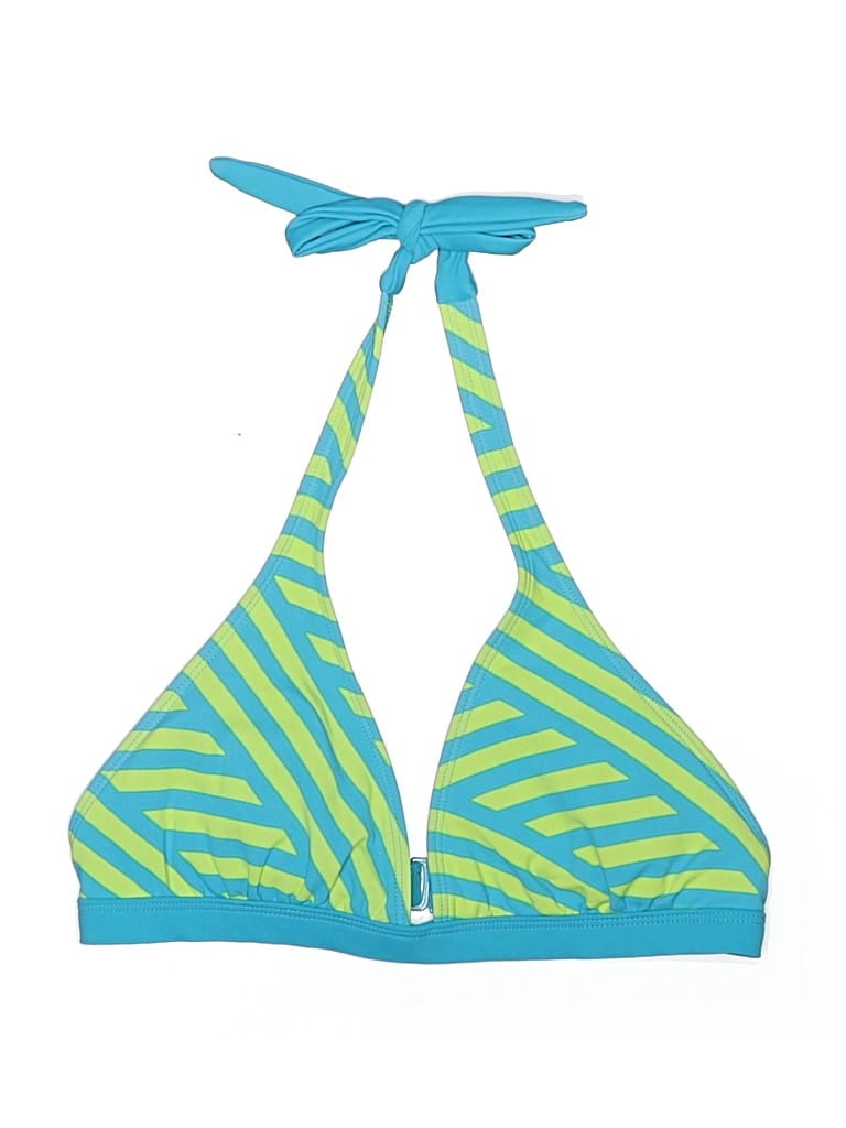 Pre-owned Aéropostale Swimsuit Top Blue Stripes Pattern Swimwear