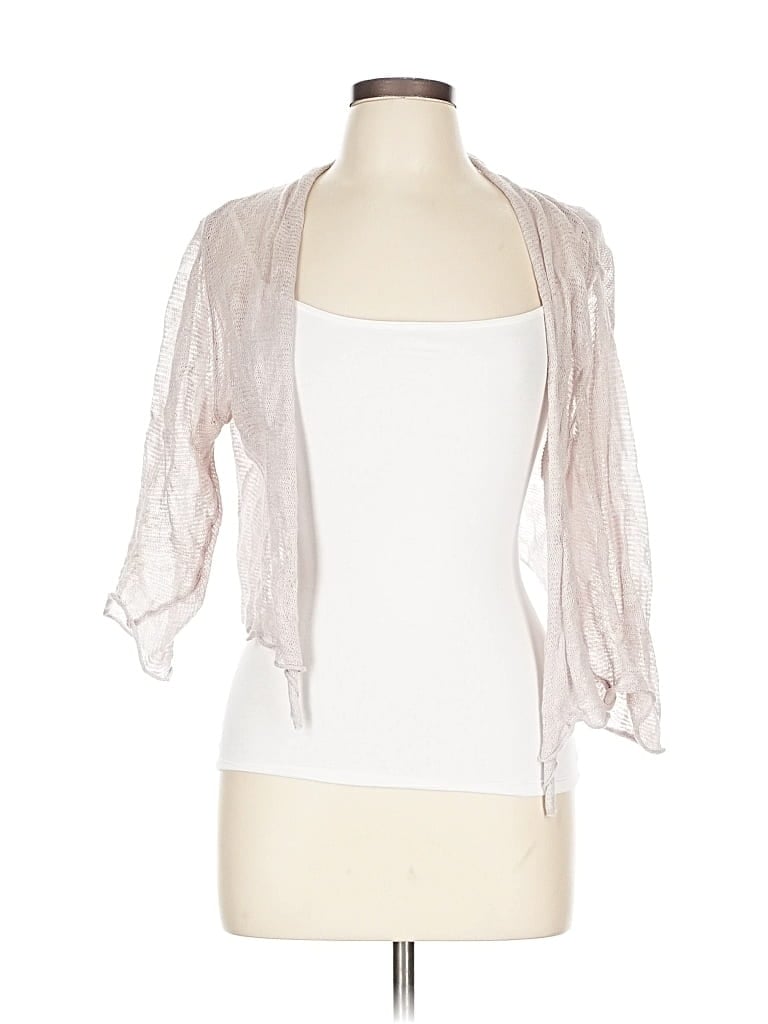 Pre-owned Eileen Fisher Cardigan Sweater In White