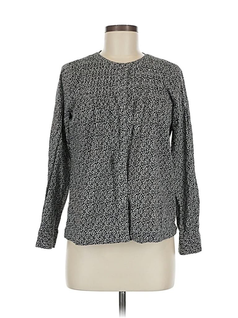 LIZ CLAIBORNE Pre-owned Long Sleeve Blouse In Gray