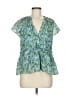 Cinq à Sept Green Short Sleeve Blouse Size M - photo 1