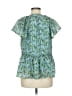 Cinq à Sept Green Short Sleeve Blouse Size M - photo 2