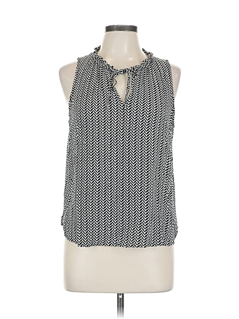 Pre-owned Ann Taylor Loft Sleeveless Blouse In Gray