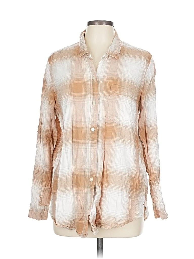 Pre-owned Gap Long Sleeve Blouse In Brown