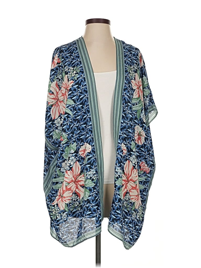 Pre-owned Max Studio Kimono In Blue
